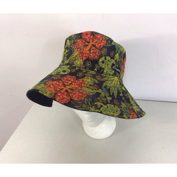 Sloggers Green and Black Sun Hat Wide Brim - Picture 3 of 8